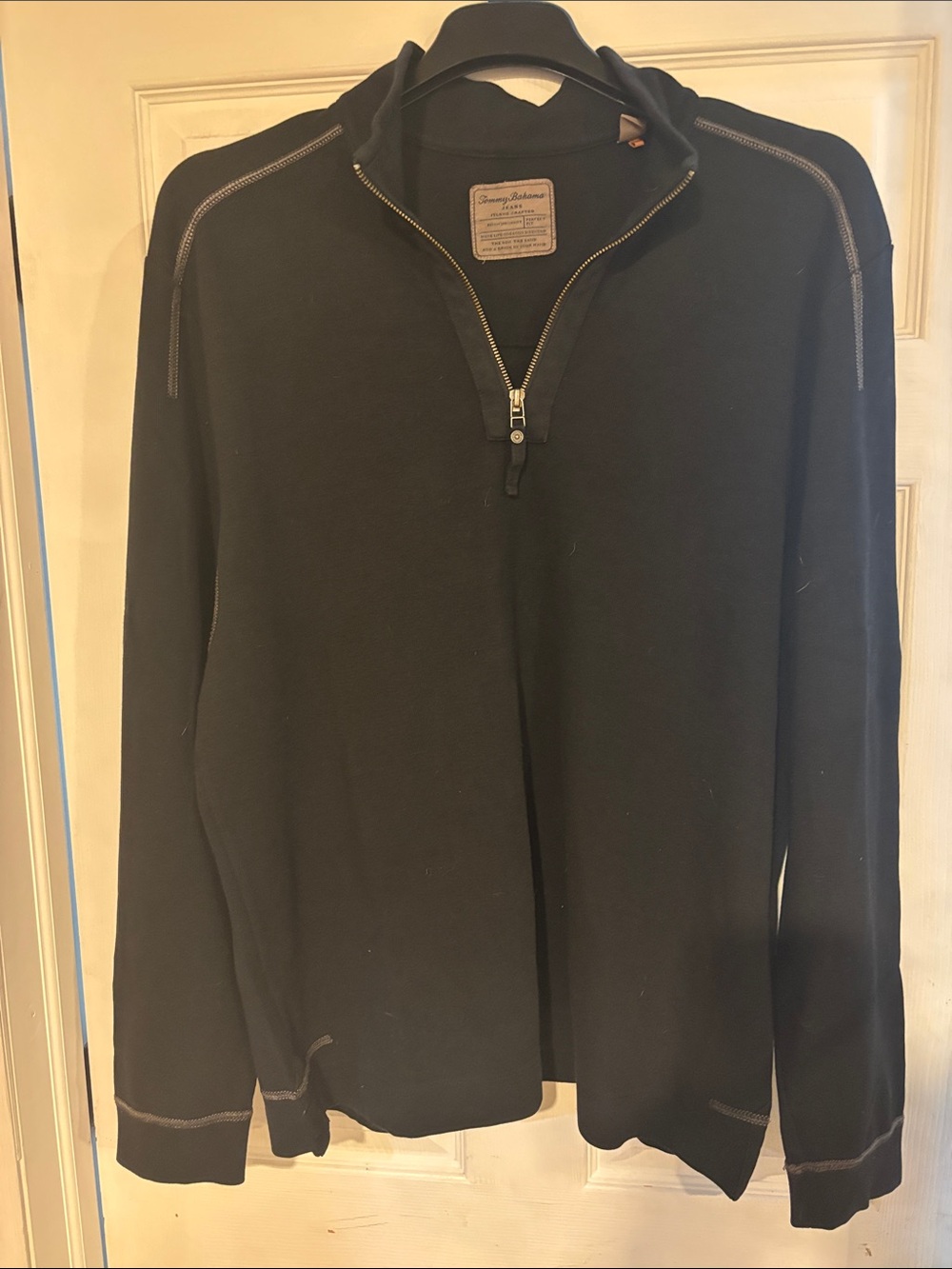 Tommy Bahama Jeans Men’s Black Half-Zip Pullover Sweater XL